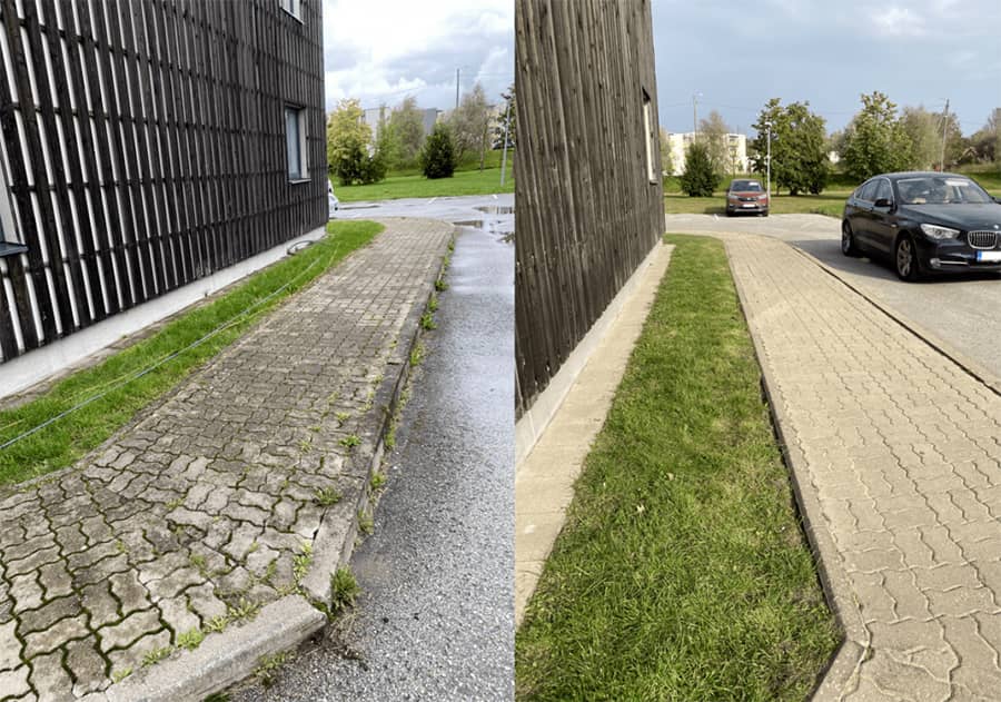 Tänavakivide puhastamine