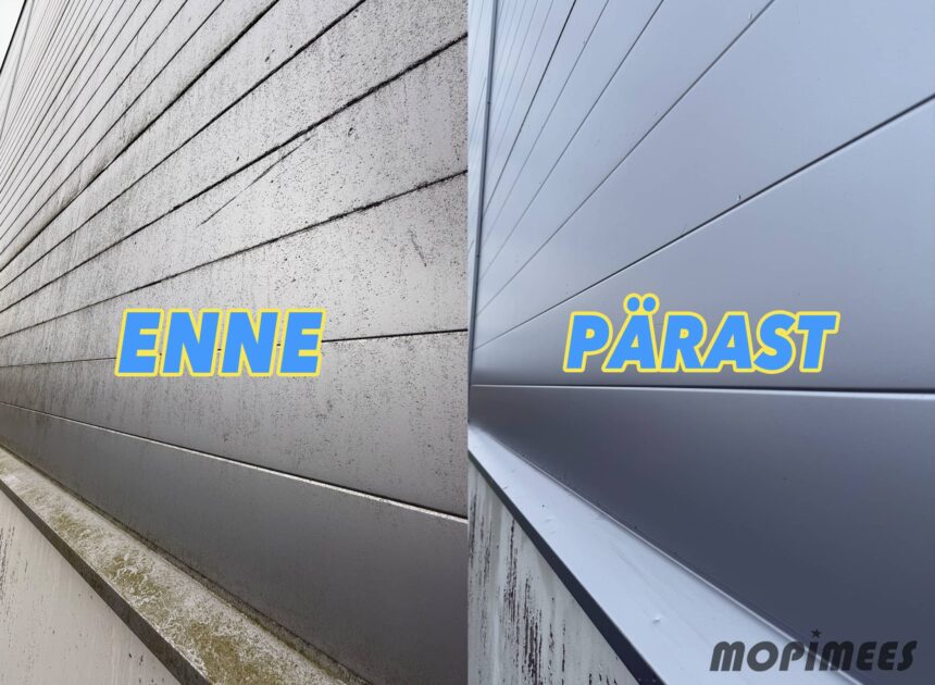 Sandwich paneel fassaadi pesemine