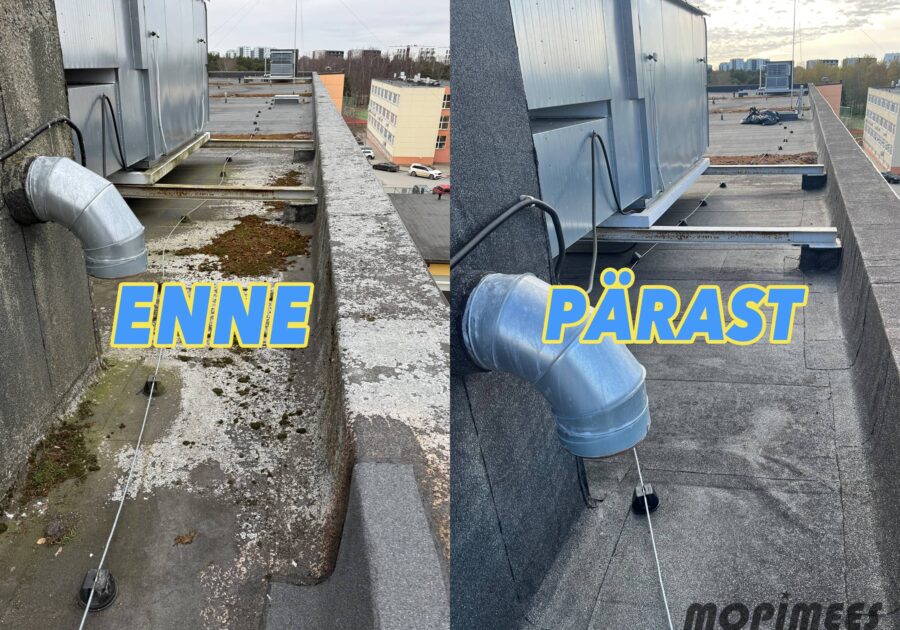 bituumenkatuse puhastamine mopimees