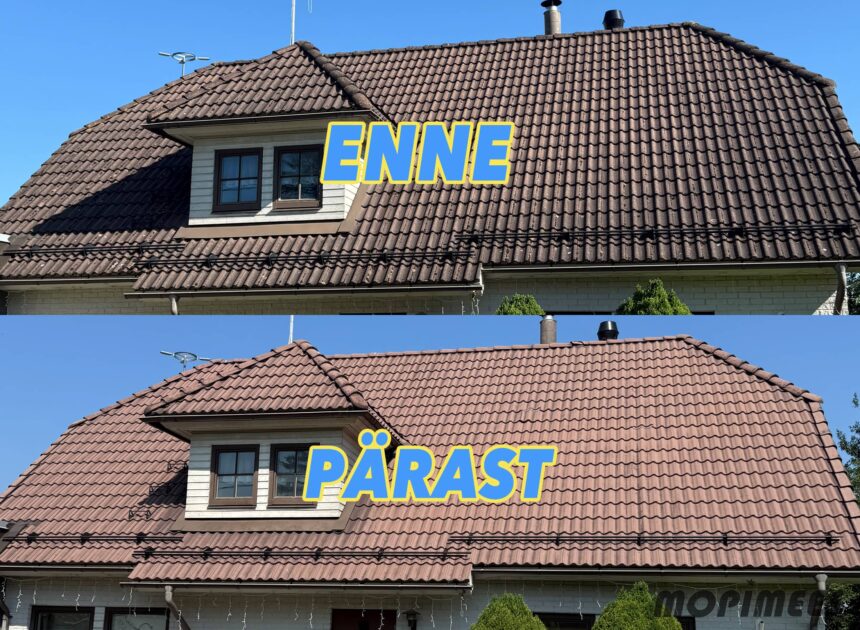 kivikatuse pesu katuse pesu mopimees