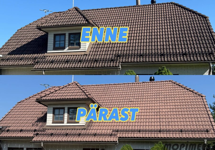 kivikatuse pesu katuse pesu mopimees