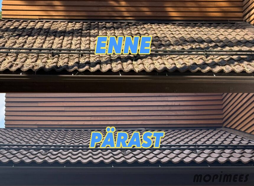 kivikatuse survepesu katusepesu mopimees