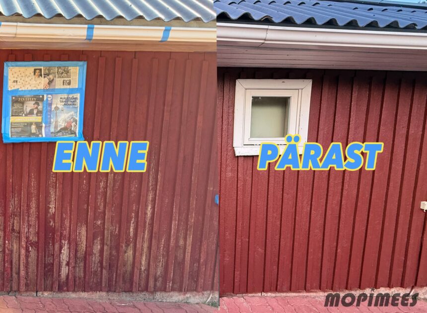 Puitfassaadi hooldamine värvimine ja fassaadipesu