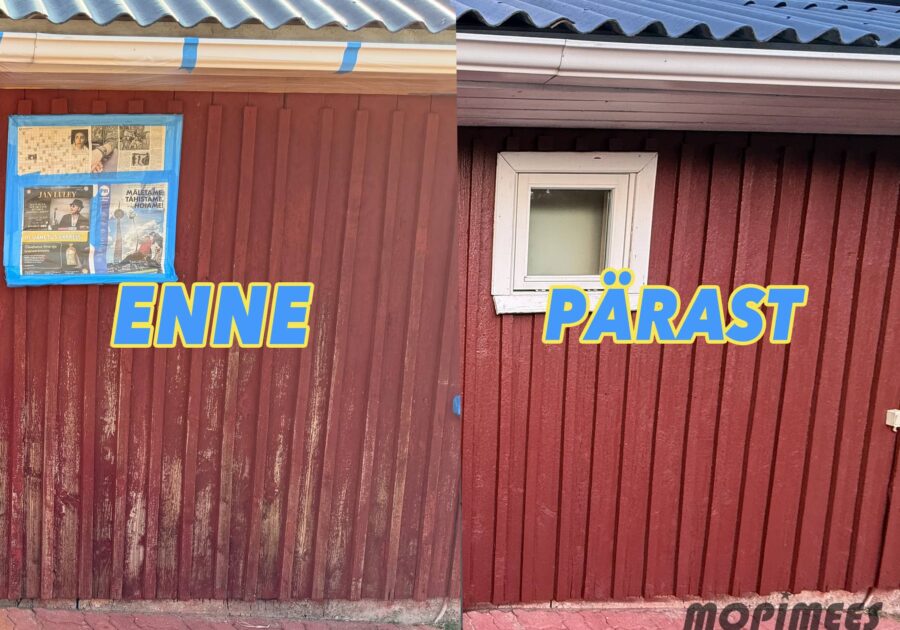 puitfassaadi värvimine fassaadipesu mopimees
